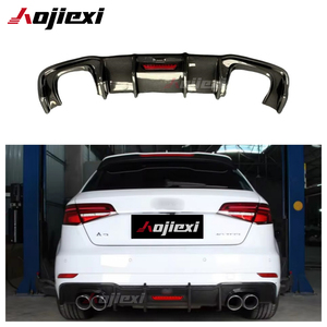 Diffusore Posteriore in Fibra di Carbonio Stile AK di Alta Qualità con Luce per <span class=keywords><strong>Audi</strong></span> A3 <span class=keywords><strong>8V</strong></span> Sline S3 RS3 LCI 2017-2020 - Product Image 1