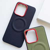 Étui arrière magnétique professionnel en cuir à motif nylon mat pour OnePlus 15 15R 13 13R 13S 13T / Ace 6 Ultra 6 6T 5 Pro / Turbo 6 6V
