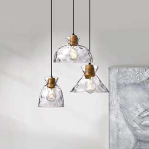 Candelabro LED de cristal de onda de agua nórdico OEM, candelabro de barra de una sola cabeza para cabecera de dormitorio Simple - Product Image 1