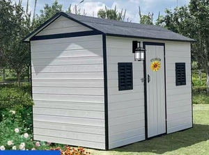 7x4.2ft thân thiện với môi PVC mạnh mẽ thép mạ kẽm vườn hộp lưu trữ đỉnh mái dễ dàng lắp ráp khung gỗ Kim Loại Nhà kho cho - Product Image 5