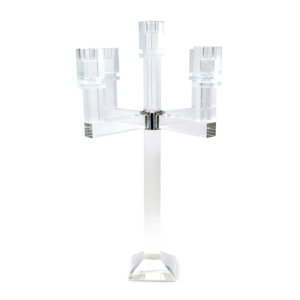 HMS 20 \ "chiaro cristallo sfaccettato candelabro porta candelabro per la casa natale decorazione di vetro materiale - Product Image 4