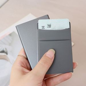 Business Aluminum RFID Blocking Card Sleeve Pop-up <b>Wallet</b> Credit Card <b>Holder</b> with Elastic Slot for ID & Credit Cards - Product Image 3