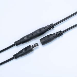 สายไฟพาวเวอร์แบบพิกเทล 100 มม. 10 แอมป์ 2 แกน 18AWG DC 5.5x2.1 มม. ปลอกหุ้ม PVC ตัวนำทองแดงเปลือย หัวแจ็คตัวผู้ตัวเมีย - Product Image 2