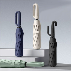 Ombrello di Lusso Pieghevole Automatico 10K di Alta Qualità, Tessuto Impermeabile Lotus, Manico Rotante <span class=keywords><strong>da</strong></span> 23 Pollici - Product Image 1