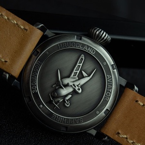 Hruodland Bronze <b>Automatic</b> Dress Men's Watches Sapphire Crystal 200M Water Resistant Mechanical pilot Wrist Watch for Men Male - Product Image 3