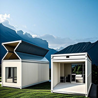 Maison conteneur pliable préfabriquée moderne, structure en acier modulaire détachable, cabine pour usage résidentiel, bureau ou hôtel