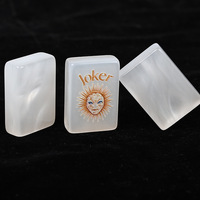 Jeu de Mahjong américain, 160 tuiles en acrylique diamant et perle, avec jokers, fleurs, vents et dragons, pour les jeux de société en famille