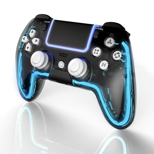 Saitake Dual Vibration Motor Wireless BT Game Controller Turbo Button Motion Sensing 3D Joystick Gamepad RGB Lighting Six-axis
