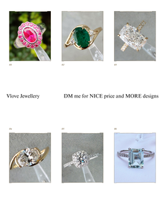 Cincin Pertunangan Buatan Laboratorium Batu Ruby Merah Alami Cincin Emas Berlian Bulat Emas Asli 18K Berlian Gaya Victoria - Product Image 6