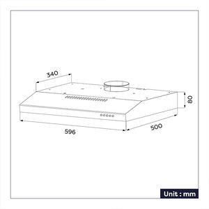 Capot mince de couleur blanche avec filtre sous l'armoire Campana extractora CE CB Certificat Hottes pour ménage <span class=keywords><strong>ou</strong></span> hôtel - Product Image 5