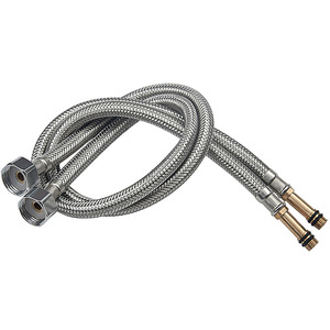 Tuyau tressé en acier inoxydable 304, diamètre intérieur de 1/2 pouces, flexible pour évier, toilettes, chauffe-eau, plomberie - Product Image 3