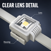 Lumière ponctuelle DMX512 RGBW IP67 à effets dynamiques de poursuite, programmable, contrôle TTL pour façade de bâtiment commercial
