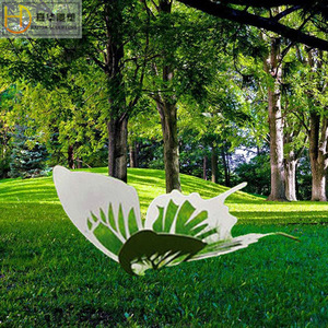 Jiahua Stainless Steel Mirror Butterfly Outdoor Garden Sculpture Weather Resistant Freestanding Animal Shape Decorative Ornament - Product Image 1