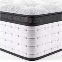 Matelas hybride de luxe 5 zones, orthopédique, mousse à mémoire de forme, ressorts ensachés indépendants, matelas enroulé dans une boîte pour la maison et l'hôtel