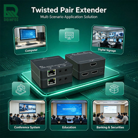 Kit d'extension HDMI DQINFOS 10 Gbit/s, prend en charge jusqu'à 60 m sur CAT5e avec émetteur-récepteur EDID intégré, idéal pour les conférences