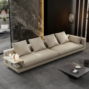 Italian Minimalism Design Alexander Style Living Room Furnitures Luxury L Shape White Fabric Sectional Sofa Set