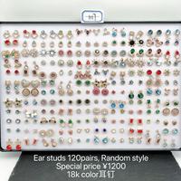 Perhiasan XUPING Grosir Anting Kristal Campuran Desain Batu Permata Bulat Oval Warna-warni Koleksi Perhiasan Fashion untuk Wanita