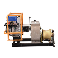 Portable palan de levage essence 3 tonnes alimenté moteur à essence puissance câble câble tirant treuil pour la pêche forestière