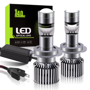Ampoule de phare LED L40 6000k avec lentille optique, pièces de rechange pour éclairage automobile à usage général - Product Image 4