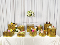 FURUN Gâteau De Mariage Plinthe Blanc Buffet Acrylique Riser Cube Présentoir De 8 Carré Alimentaire Dessert Présentoir À Vendre
