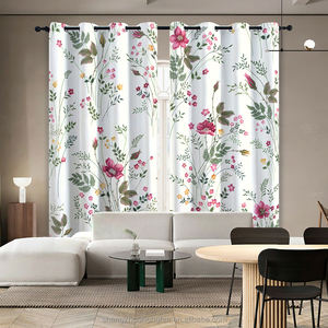 Verde <span class=keywords><strong>tende</strong></span> floreali 84 pollici lunghezza fattoria tenda per soggiorno camera da letto filtraggio luce <span class=keywords><strong>tende</strong></span> Vintage, verde su bianco - Product Image 2