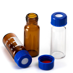 Équipement de laboratoire de <span class=keywords><strong>chimie</strong></span> de haute qualité, flacon d'échantillon transparent et brun de 2 ml à vis courte avec zone d'écriture - Product Image 2