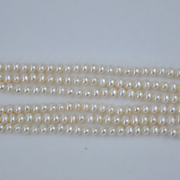 Perles rondes blanches naturelles de qualité AAA de 5-6 mm en vrac pour la fabrication de bijoux