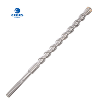 Shehds MAX — pointe plate SDS PLUS, à double cannelure, mèches pour marteau, perçage de la pierre à béton