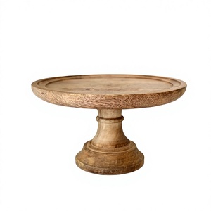 BS INTERNATIONAL Ensemble de supports à gâteau ronds en bois faits à la main, écologiques, 2 pièces, compatibles lave-vaisselle, modèle Uttar Pradesh NAQ00119 - Product Image 5