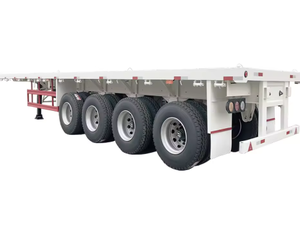 Semirremolque de Plataforma Plana Personalizado en Oferta, de 2, 3 y 4 Ejes, de 20 Pies, 45 Pies, 40 Toneladas, 50 Toneladas, 80 Toneladas, para Contenedores de 40 Pies - Product Image 1