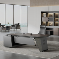 Fabbrica di Mobili per Ufficio KMJ, Scrivania Direzionale di Lusso a Forma di L, Design Moderno di Alta Gamma per Manager e CEO