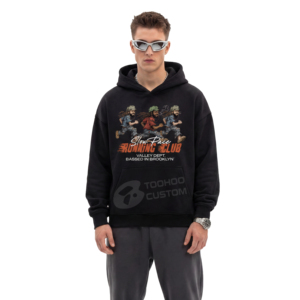 TOOHOO Custom Hoodies Embroidery 500GSM Heavyweight Boxy Fit Hoodie Men's Streetwear Vintage Acid Wash Blank Sweatshirt Men - Product Image 2
