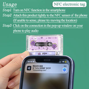 SUNSHING <b>Personalized</b> Cassette Tape <b>Keychain</b> NFC Mixtape Gift Mini Retro Audio Cassette Case VHS Boxes NFC Music Vinyl <b>Keychain</b> - Product Image 6