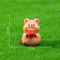 Figurines de kangourou en résine Mini résine en vrac artisanat animaux ornements pour fée jardin Miniature maison de poupée accessoires cacher décor