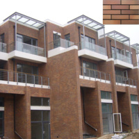 Fabrication de briques et de carreaux de façade en céramique terracotta réfractaire légère, monobloc, à bas prix, pour l'extérieur