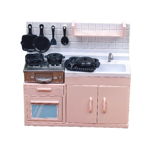 Petits jouets, mini modèle de cuisinière, scène de cuisine miniature, ensemble d'ustensiles de cuisine en plastique pour maison de poupée pour enfants - Product Image 5