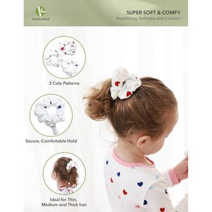 Coleteros para el Cabello BambooBud para Niñas, 3 Piezas de Rayón con Estampado Floral, Accesorios para Niñas Pequeñas - Product Image 2