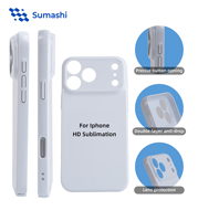 Coque de téléphone 3D HD par sublimation, fine et brillante, imprimée pour iPhone 17 16 15 14 13 Pro Max, supports vierges sublimables en gros