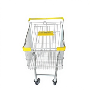 Carrito de Compras Metálico con Ruedas, Carrito de Utilidad Resistente para Almacén, Jardín y Supermercado - Product Image 5