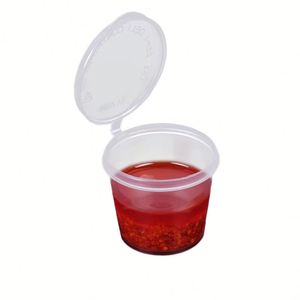 Nouveauté : Contenants à condiments en PP de 2 oz, sans BPA, étanches, avec couvercles à clipser faciles, pour la préparation des repas en restaurant et en cantine (vente en gros) - Product Image 1