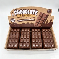 Jouet Squishy Barre de Chocolat en PU Haute Simulation, Anti-stress Collant à Rebond Lent, Fidget Sensoriel pour l'Anxiété, Unisexe