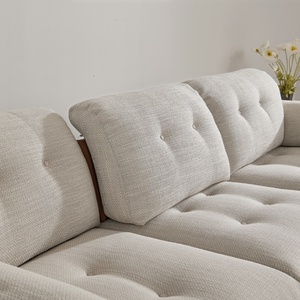 Ensemble de fauteuils modulaires en tissu capitonné de style nordique, minimaliste, avec éponge douce, taille personnalisable, pour salon et chambre à coucher - Product Image 3