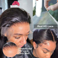 Perruque frontale HD sans colle, prête à porter, blond miel avec mèches contrastées, vente en gros de perruques complètes en dentelle, perruques en cheveux humains ondulés profonds colorées