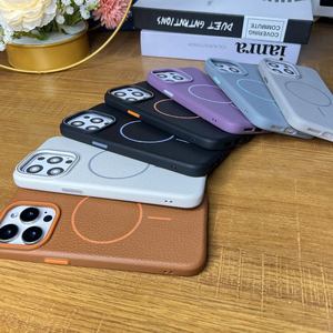 Nouveau luxe rétro magnétique <span class=keywords><strong>Portable</strong></span> Litchi Grain PU cuir avec étui de téléphone de charge sans fil pour <span class=keywords><strong>iPhone</strong></span> 14 15 16 Pro Max - Product Image 6