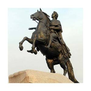 Escultura de caballo de latón grande de alta calidad personalizada, soldado de cobre negro, fundición artesanal, estatua de bronce del rey Jorge IV, precios - Product Image 5