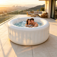 Bain à remous gonflable rond d'extérieur avec accessoires, technologie Drop Stitch DWF, idéal pour les fêtes et les jeux