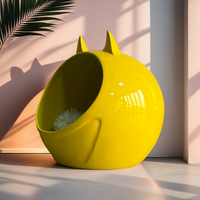 Nouvelle Niche de Luxe Antibactérienne pour Chat, Matériau Innovant, Facile à Nettoyer, Lit Semi-fermé pour Animaux, Grotte pour Chien, Finition Peinture Pulvérisée de Haute Qualité, Nid pour Animaux