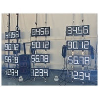 Display Led stasiun Gas IP65 tahan air luar ruangan 8 inci 88.88 putih/merah/hijau/biru dengan tampilan stasiun Gas Digital