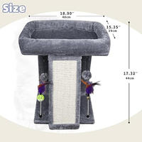 Arbre à chat compact avec griffoir en sisal et nid douillet en peluche pour chats d'intérieur en petit espace – Fournisseur direct usine
