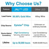 LED SMD haute puissance JNJ 7060 850nm 940nm IR 1W 3W pour la surveillance de sécurité, l'éclairage extérieur, puce Algainp Epistar, OEM ODM
